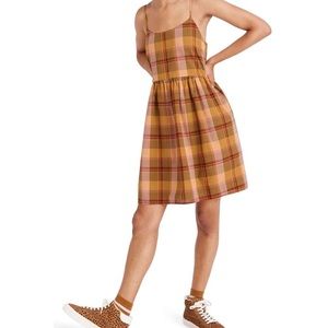 Madewell Plaid Babydoll Cami Dress in Small NWT